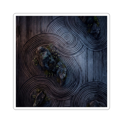 Dawn Rock Garden Sticker - Dark Japandi Kanso