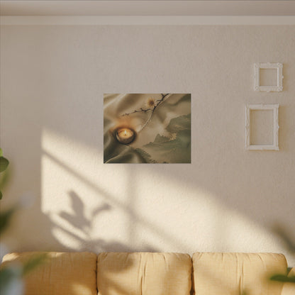 Silk Drape Japanese Pattern Canvas Art | Warm Japandi Art