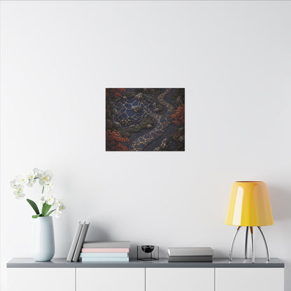 Moonlit Garden Gold Vein Canvas Art | Resilient Kintsugi Art