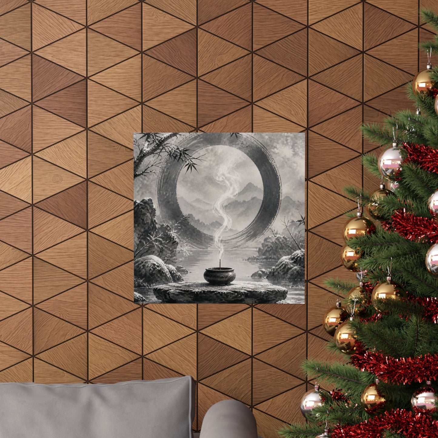 Dappled Incense Smoke Wall Art Print - Zen Seijaku
