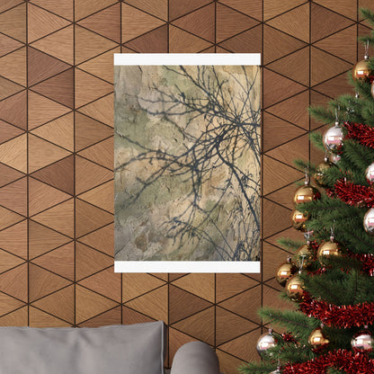 Shadow Play Winter Wall Art Print | Japandi Earthy Design
