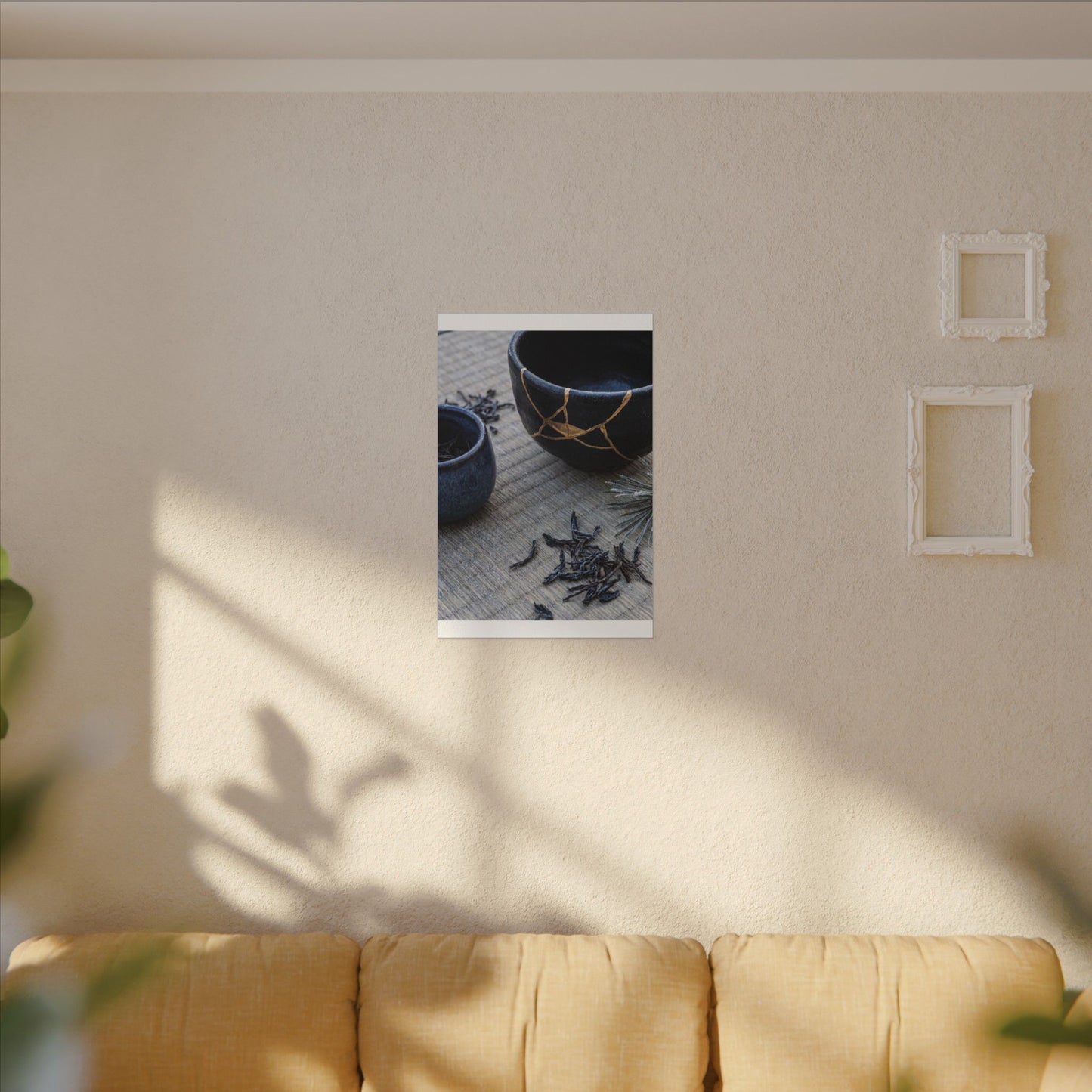 Kintsugi Tea Ceremony in Overcast | Gold Vein Canvas Art