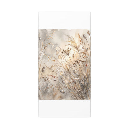 Winter Dried Flowers Watercolor Canvas Art | Warm Decor