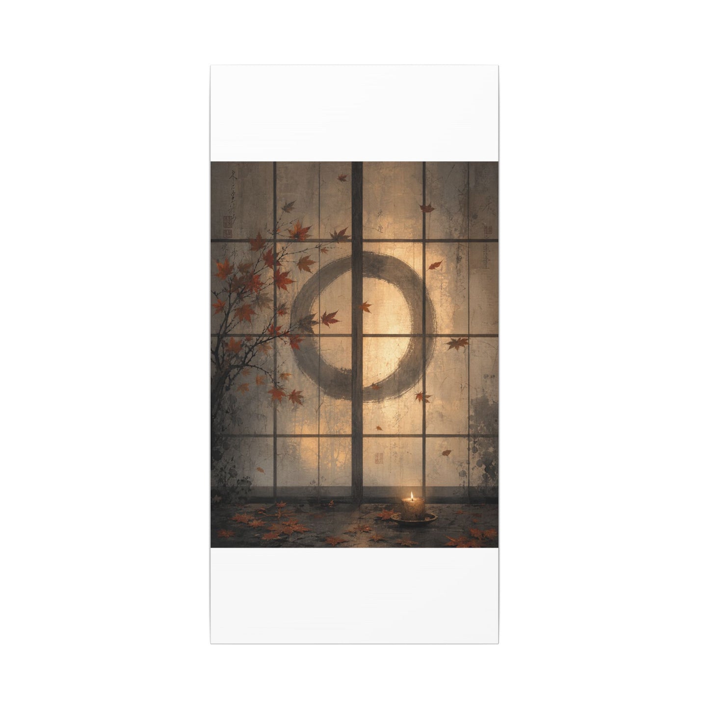 Shoji Screen Texture Canvas Art | Earthy Japandi Art