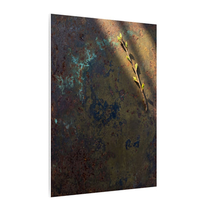 Golden Hour Rust Patina Canvas Art - Dark Japandi Ma