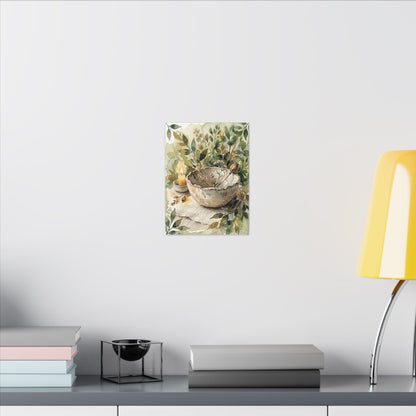Ceramic Bowl Summer Canvas Art | Japandi Elegant Design
