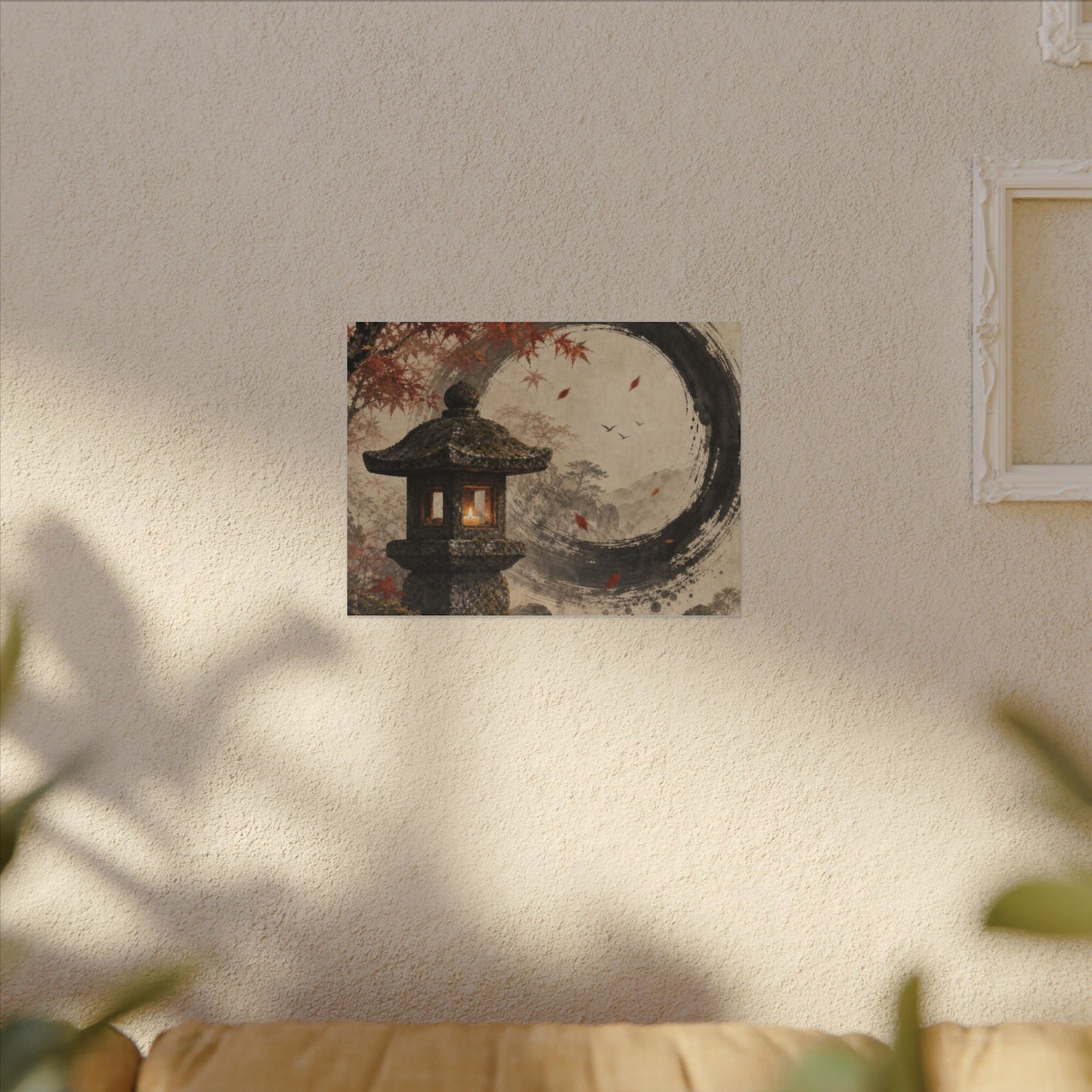 Ma Stone Lantern Canvas Art - Zen Enso