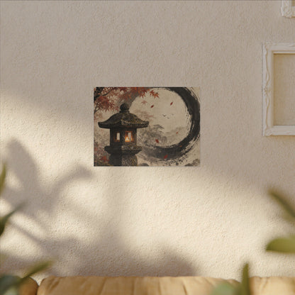 Ma Stone Lantern Canvas Art - Zen Enso
