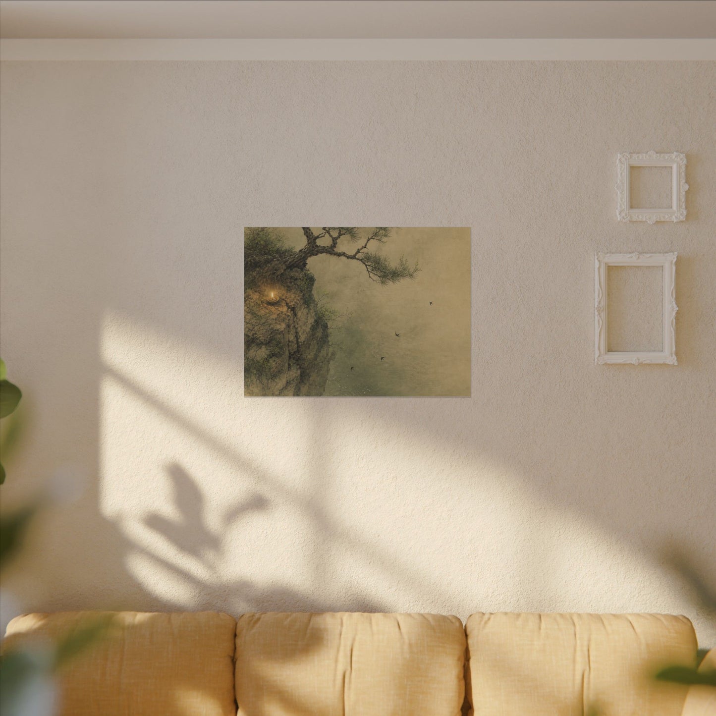 Spring Pine Tree Minimal Line Canvas Art | Earthy Decor
