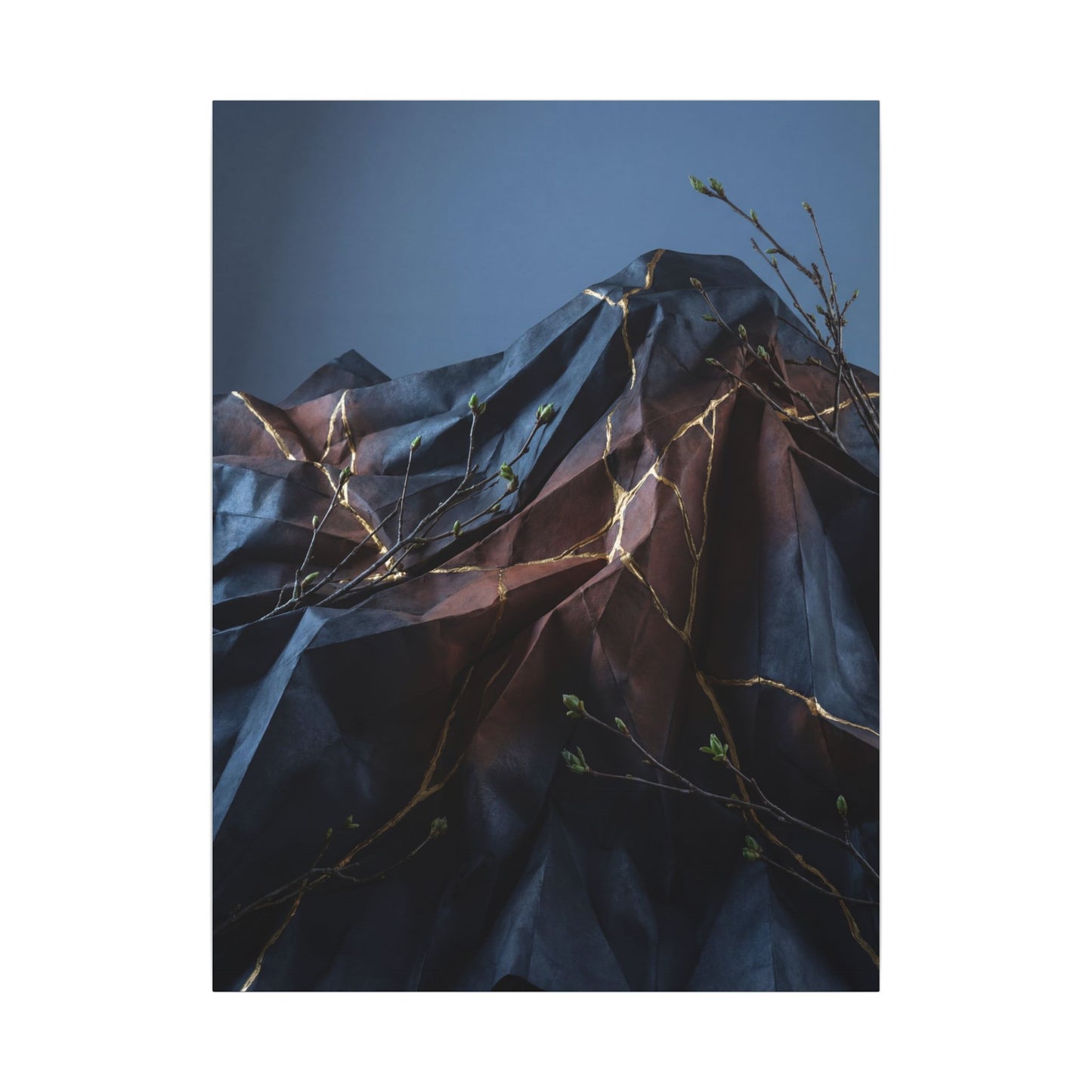 Paper Fold Broken Beauty Canvas Art | Philosophical Kintsugi Art
