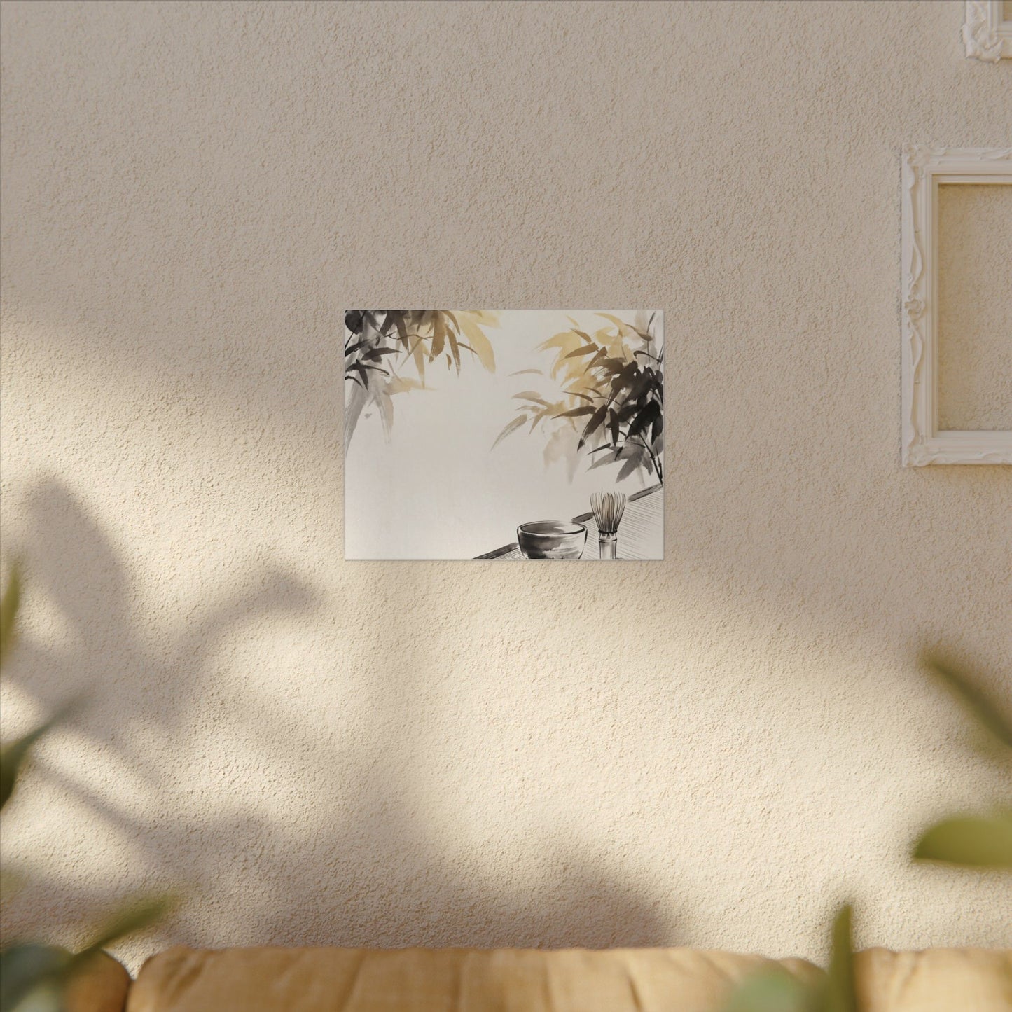Tea Ceremony Sumi E Canvas Art | Serene Zen Art