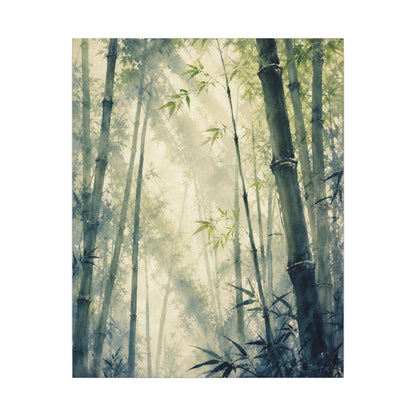 Bamboo Grove Spring Canvas Art | Zen Serene Design