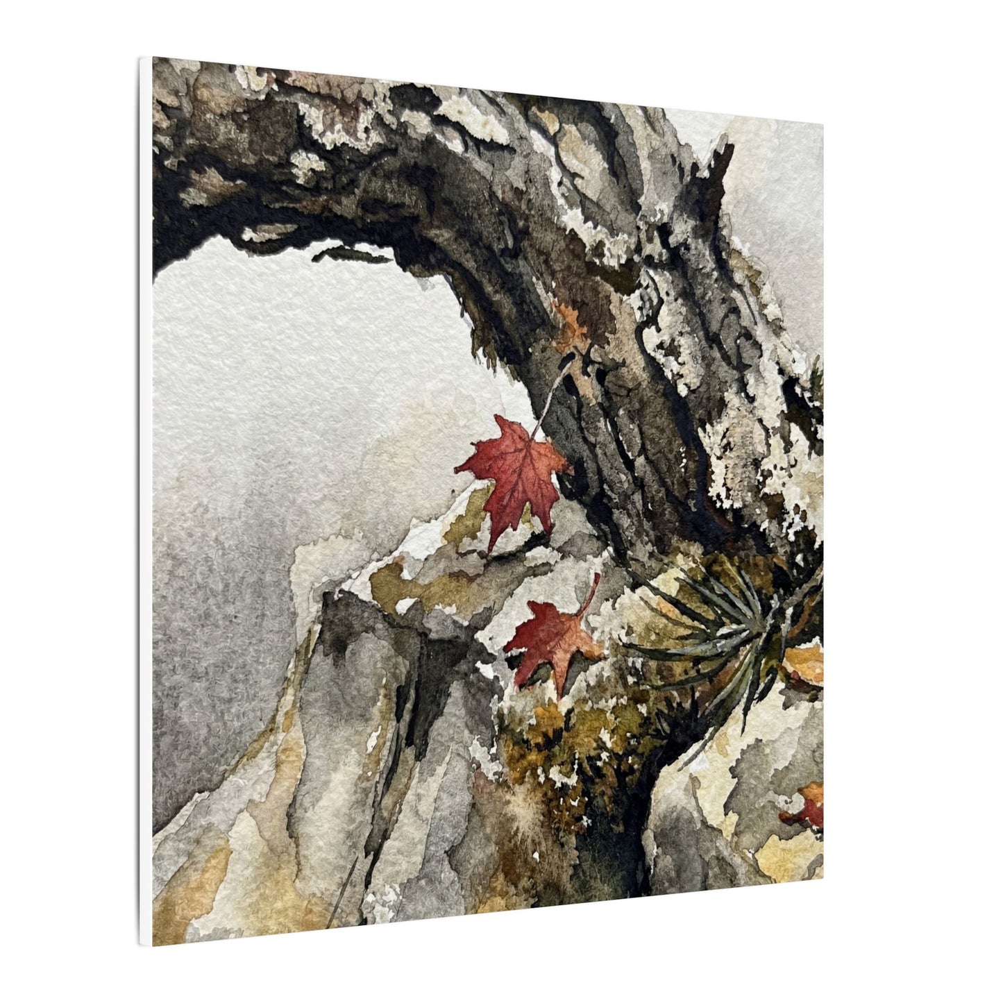 Pine Tree Autumn Canvas Art | Japandi Earthy Design