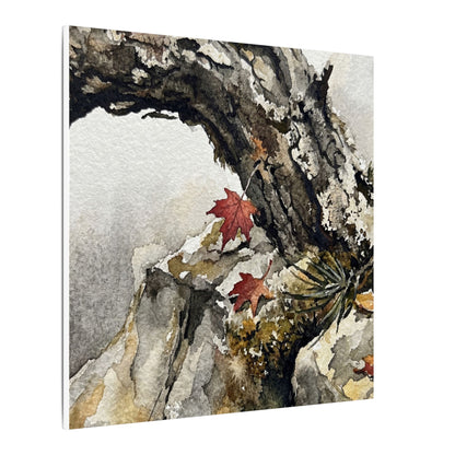 Pine Tree Autumn Canvas Art | Japandi Earthy Design
