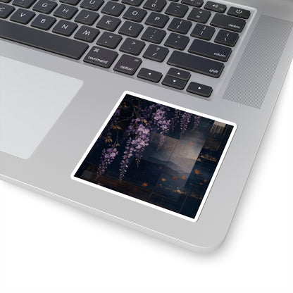 Moody Wisteria Sticker - Moody Minimal Dark Japandi