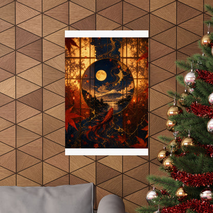 Resilient Shoji Screen Wall Art Print - Gold Vein Kintsugi