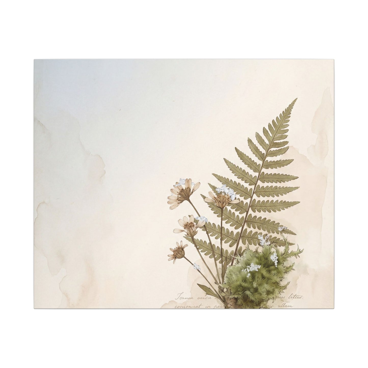 Winter Moss Close Up Herbarium Canvas Art | Enchanting Decor