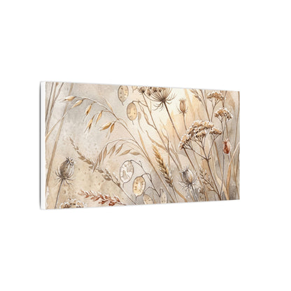 Winter Dried Flowers Watercolor Canvas Art | Warm Decor