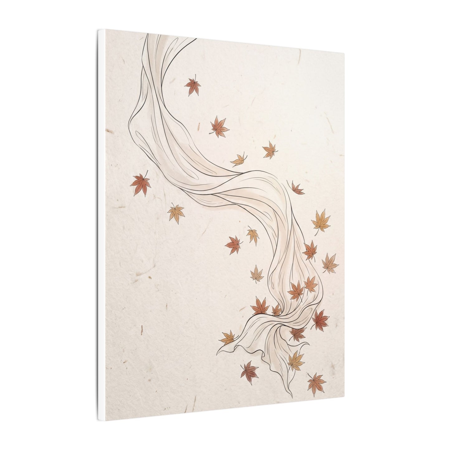 Japandi Silk Drape in Dawn | Minimal Line Canvas Art