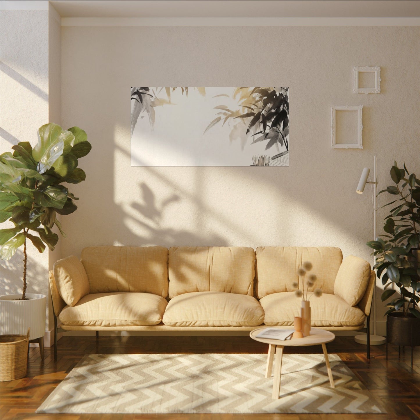 Tea Ceremony Sumi E Canvas Art | Serene Zen Art