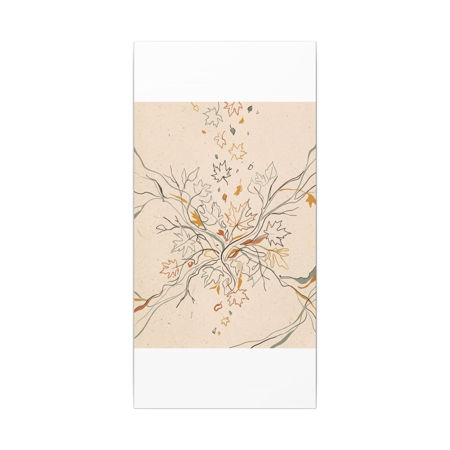 Warm Shadow Play Canvas Art - Minimal Line Japandi