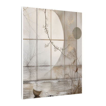 Winter Shoji Screen Japanese Pattern Canvas Art | Elegant Decor
