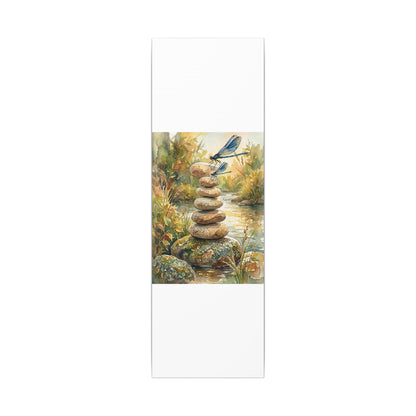 River Stones Summer Canvas Art | Japandi Cozy Design