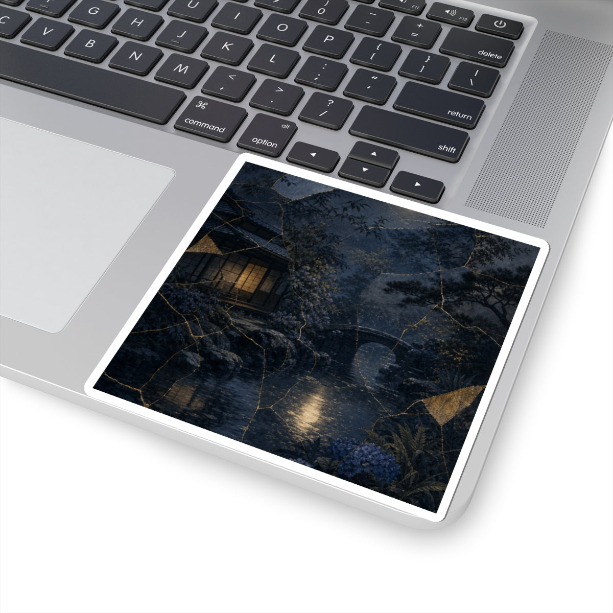 Artful Moonlit Garden Sticker - Broken Beauty Kintsugi