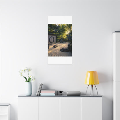 Rock Garden Enso Canvas Art | Tranquil Zen Art