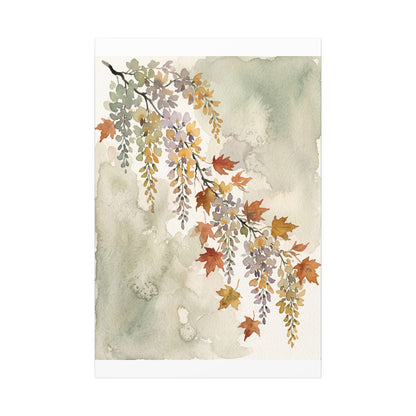 Ma Wisteria Canvas Art - Japandi Watercolor