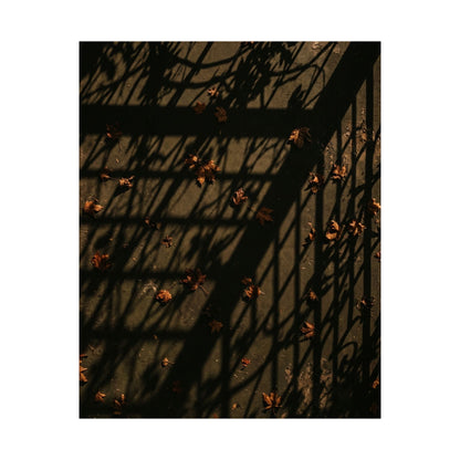 Kanso Shadow Play Wall Art Print - Dark Japandi Moody Minimal