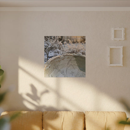 Ceramic Bowl Canvas Art | Winter Japandi Minimal Line Art
