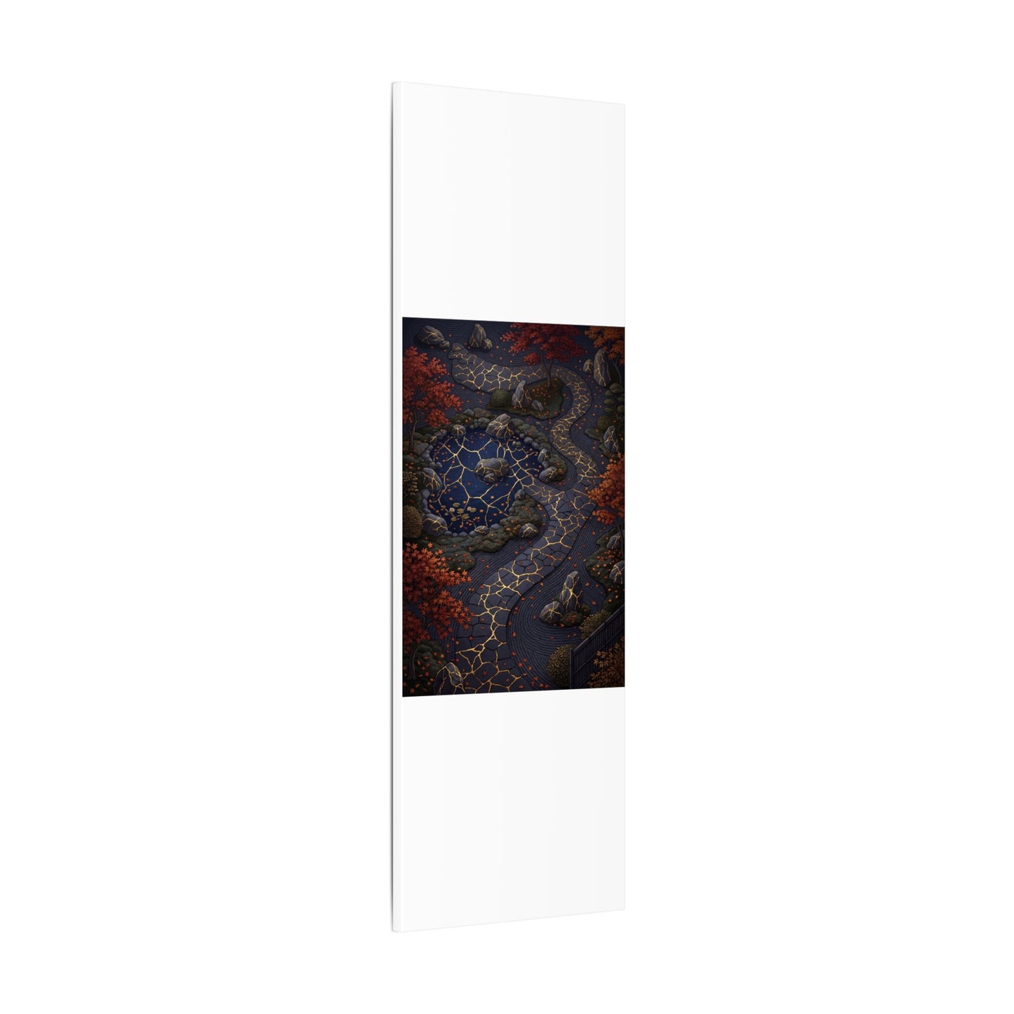 Moonlit Garden Gold Vein Canvas Art | Resilient Kintsugi Art