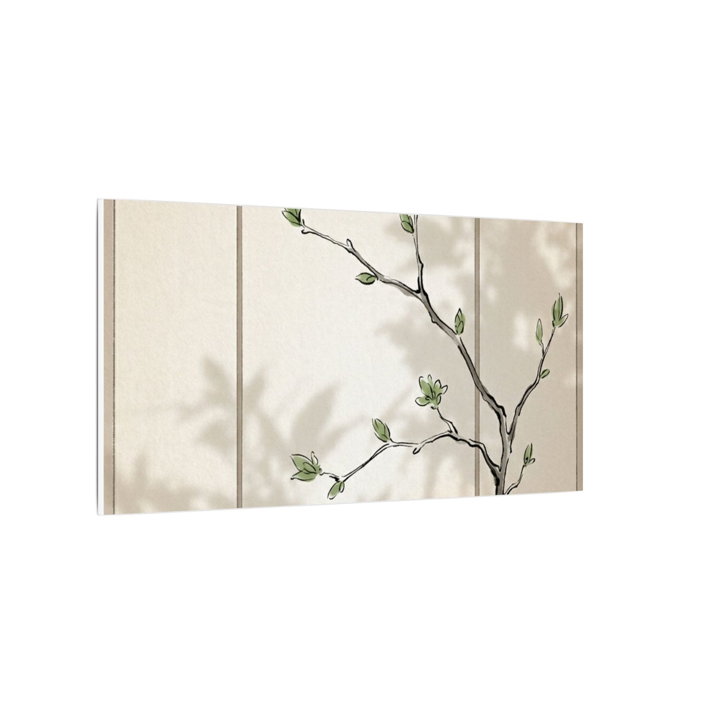 Shoji Screen Spring Canvas Art | Japandi Cozy Design