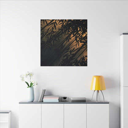 Sophisticated Shadow Play Canvas Art - Shadow Zen Dark Japandi