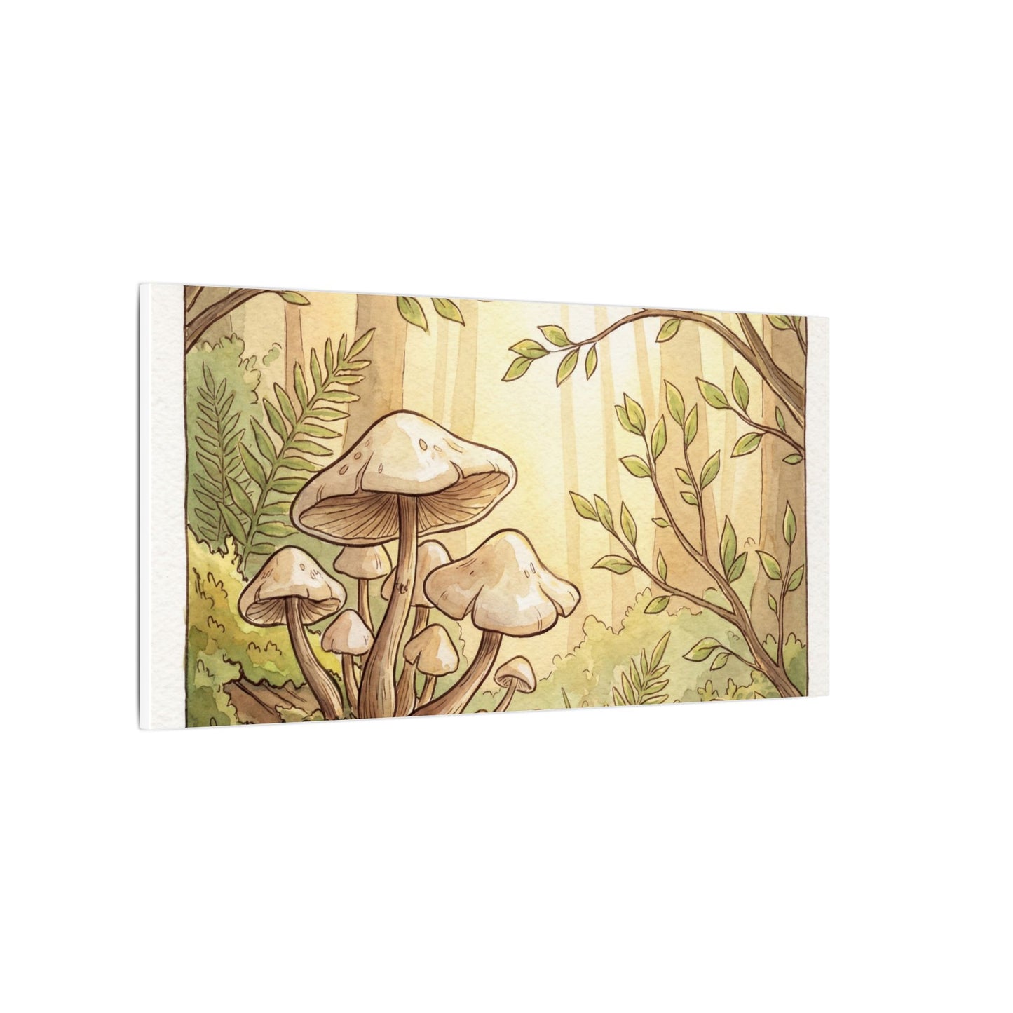 Spring Wild Mushrooms Mushroom Illustration Canvas Art | Cozy Decor