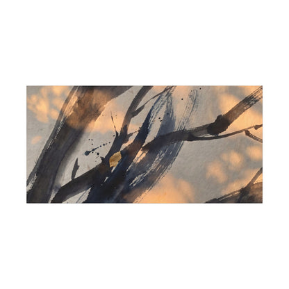 Datsuzoku Ink Brushstroke Canvas Art - Dark Japandi Shadow Zen