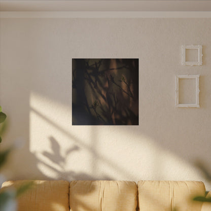 Candlelight Shadow Play Canvas Art - Dark Japandi Shibui