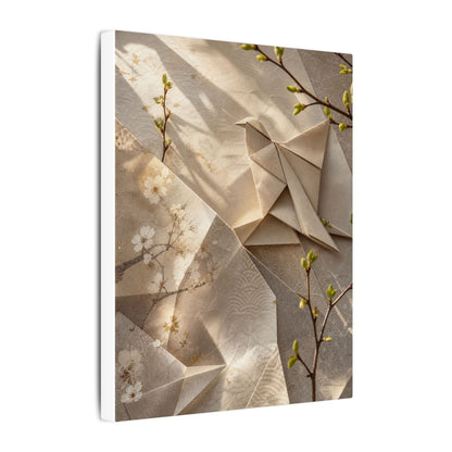 Golden Hour Paper Fold Canvas Art - Japandi Fukinsei