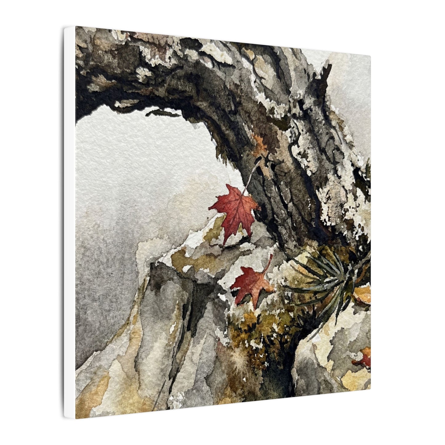 Pine Tree Autumn Canvas Art | Japandi Earthy Design