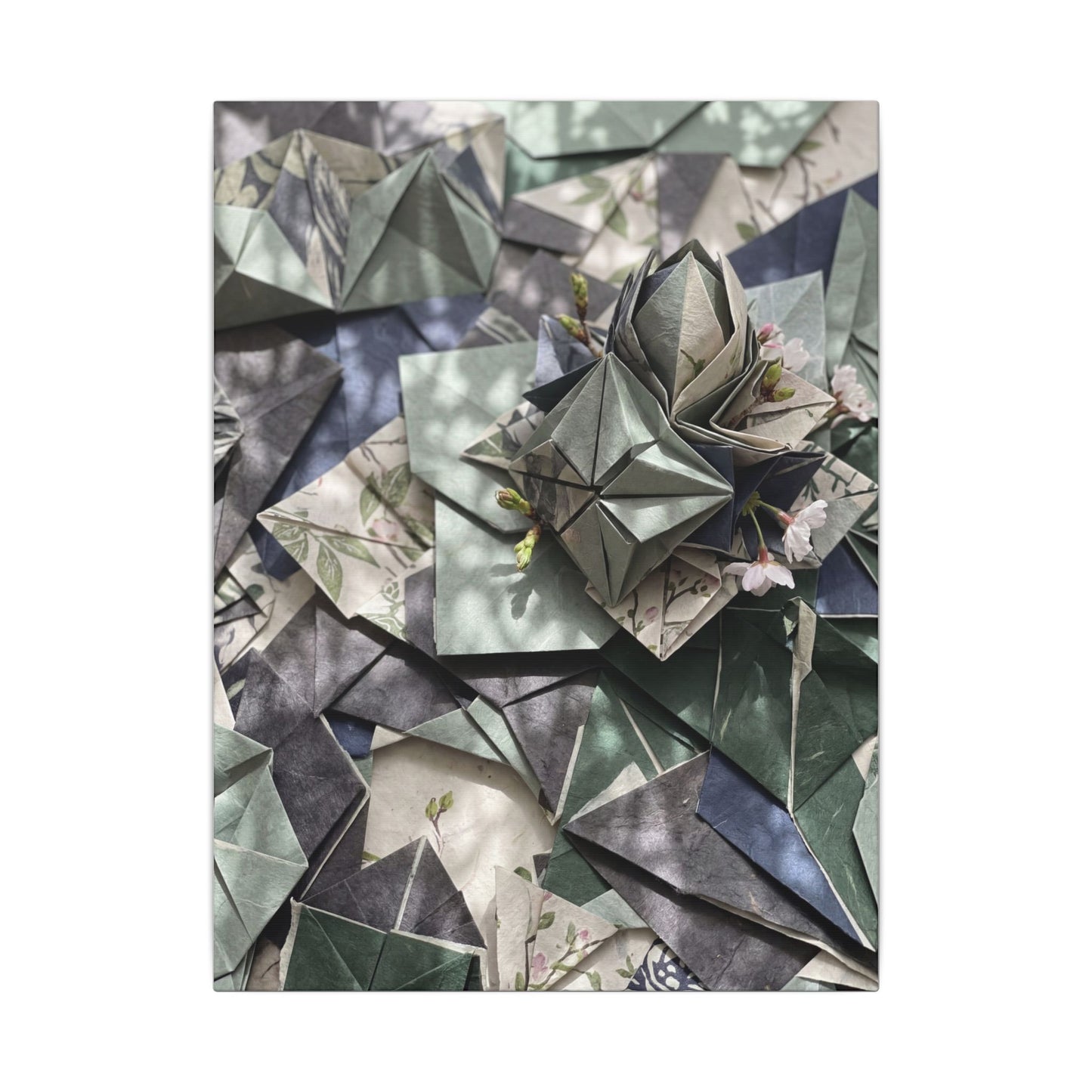 Shibui Paper Fold Canvas Art - Japandi Japanese Pattern