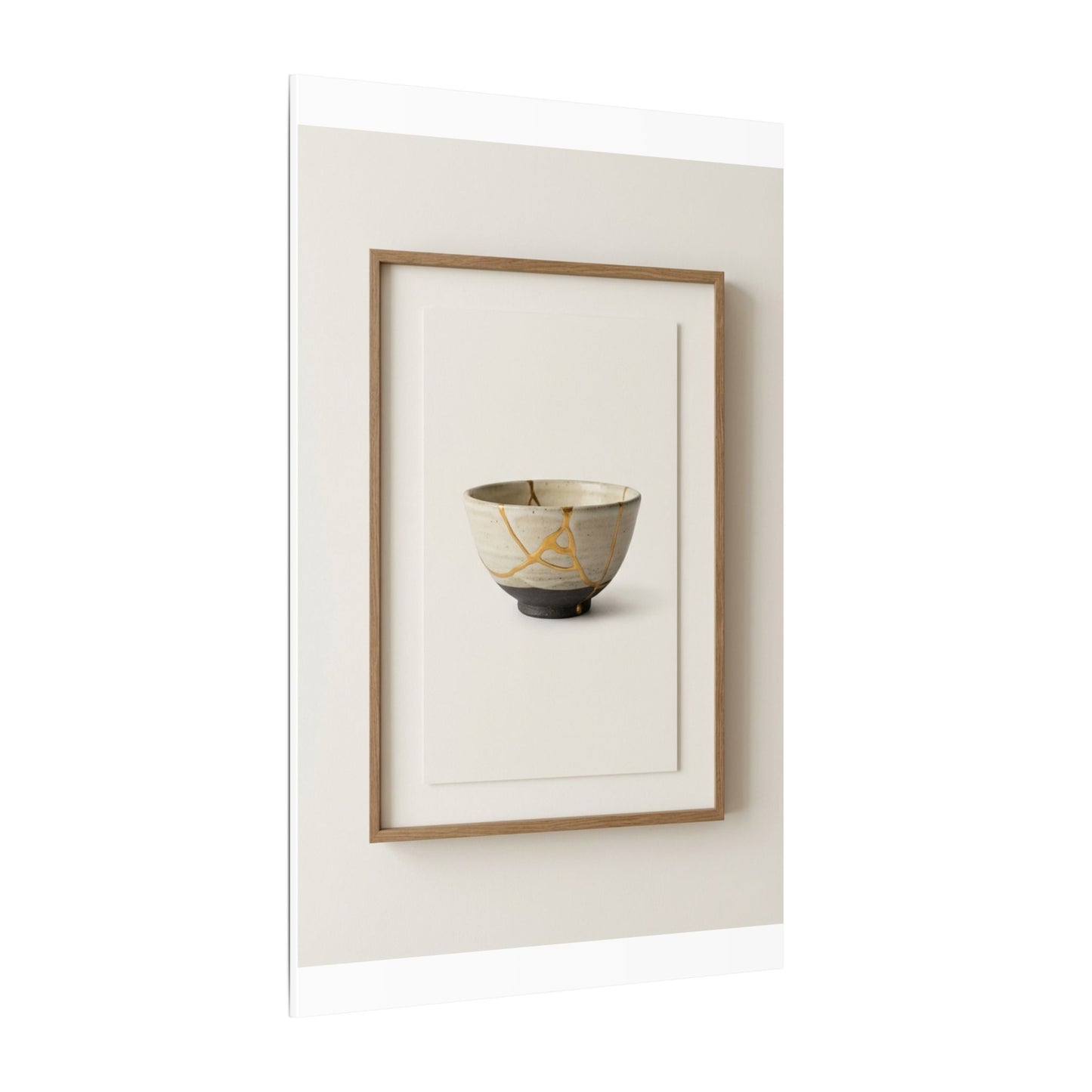 Kintsugi Charcoal Canvas Art
