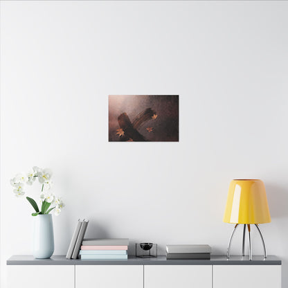 Moody Ink Brushstroke Canvas Art - Moody Minimal Dark Japandi