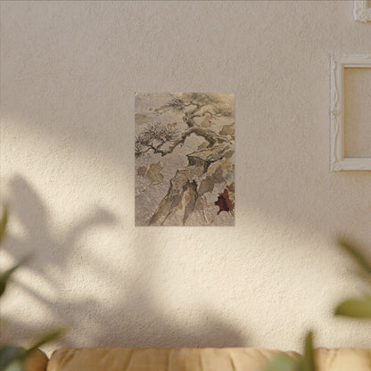 Pine Tree Canvas Art | Winter Japandi Japanese Pattern Art