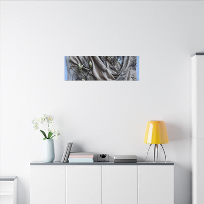 Japandi Silk Drape in Moonlight | Texture Canvas Art