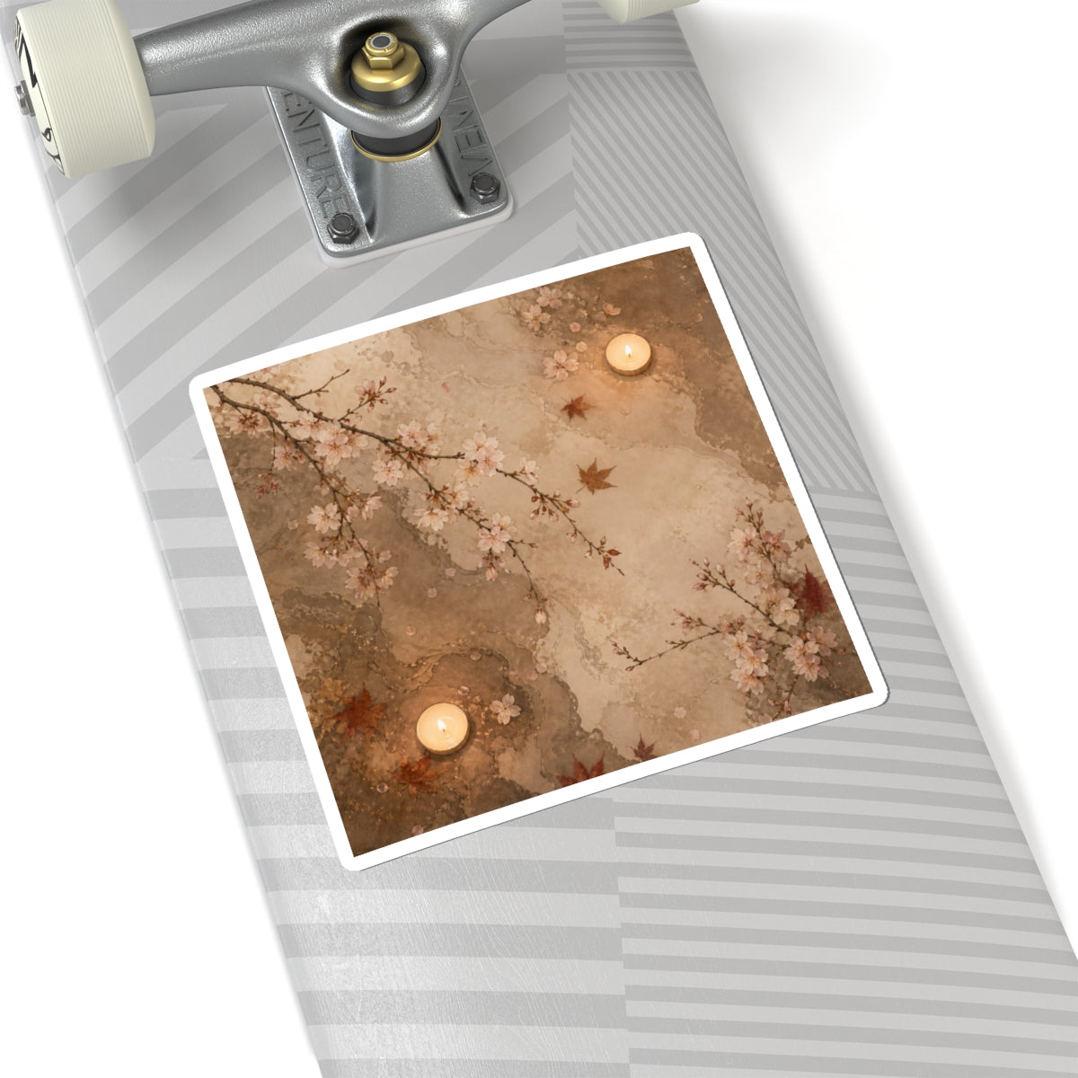 Autumn Cherry Blossom Japanese Pattern Sticker | Earthy Decor