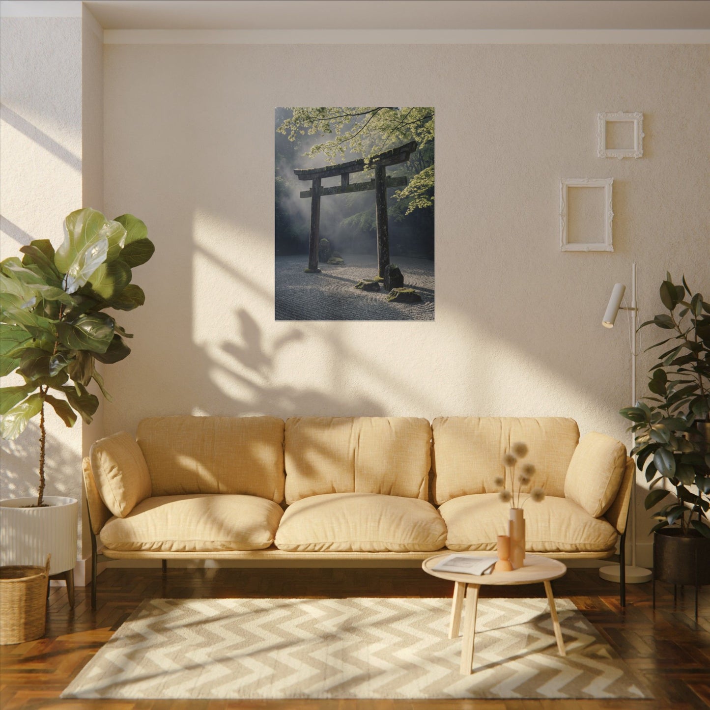 Torii Gate Canvas Art | Spring Zen Karesansui Art