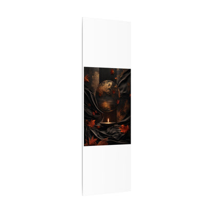 Silk Drape Autumn Canvas Art | Dark Japandi Moody Design