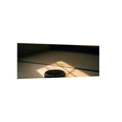 Dark Japandi Tea Ceremony in Golden Hour | Moody Minimal Canvas Art