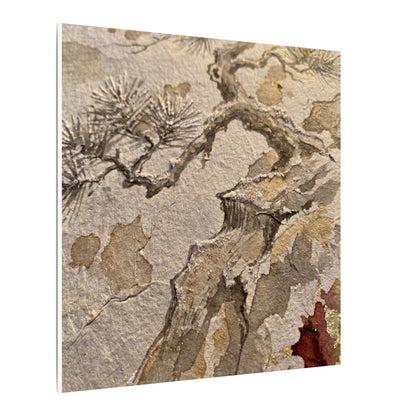 Pine Tree Canvas Art | Winter Japandi Japanese Pattern Art